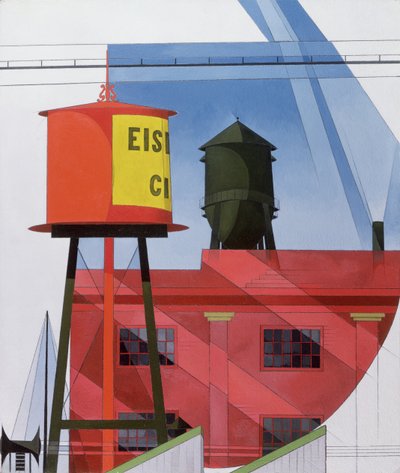 Gebouwen Abstractie, Lancaster door Charles Demuth