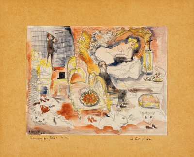 Graaf Muffat ontdekt Nana met de markies de Chouard door Charles Demuth