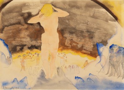 Graaf Muffats eerste blik op Nana in het theater door Charles Demuth