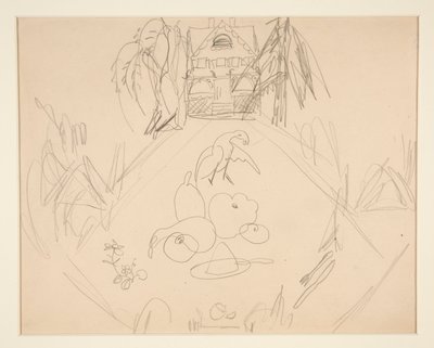 Zonder titel [duiven, fruit, groenten, huis, geschreven notities] door Charles Demuth