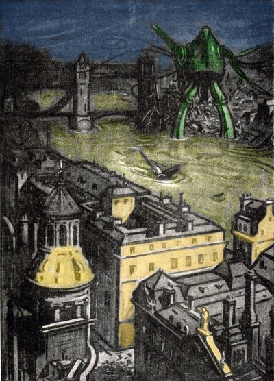 Illustratie door Mr. Dudouyt voor de roman van Herbert George Wells (1866-1946) 