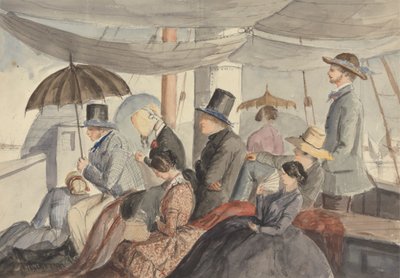 Passagiers aan boord van de Nijl-stoomboot door Charles Dyce