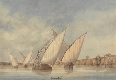 Uitzicht op de Nijl door Charles Dyce