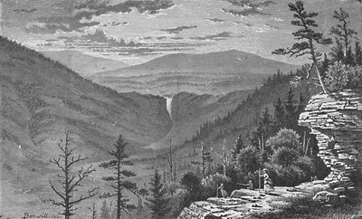 Zonsondergang Rots, Catskill Mountains, 1883 door Charles E. H. Bonwill
