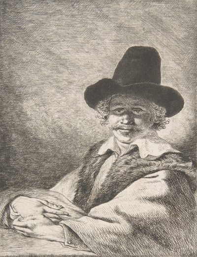 Portret van Zittende Man met Hoed, 1782 door Charles Echard