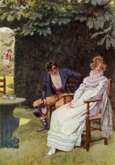 Illustratie voor The Amateur Gentleman door Jeffery Farnol door Charles Edmund (after) Brock