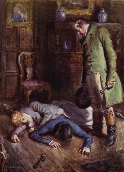 Illustratie voor The Amateur Gentleman door Jeffery Farnol door Charles Edmund (after) Brock