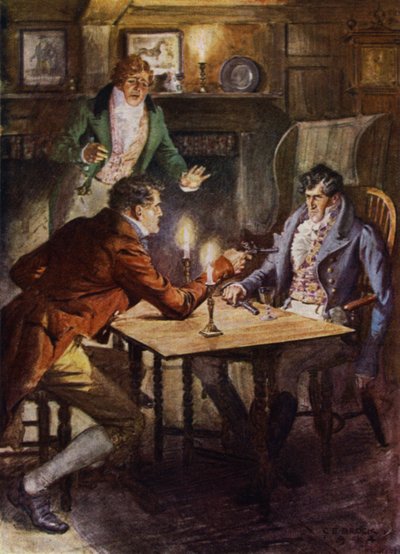 Illustratie voor The Amateur Gentleman door Jeffery Farnol door Charles Edmund (after) Brock
