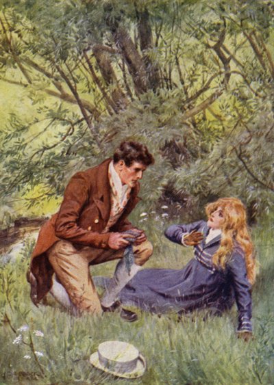 Illustratie voor The Amateur Gentleman door Jeffery Farnol door Charles Edmund (after) Brock