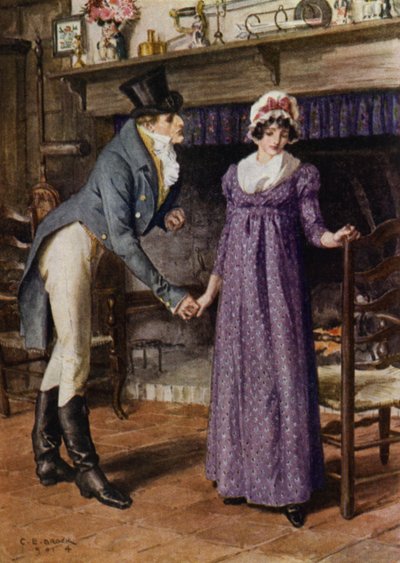 Illustratie voor The Amateur Gentleman door Jeffery Farnol door Charles Edmund (after) Brock