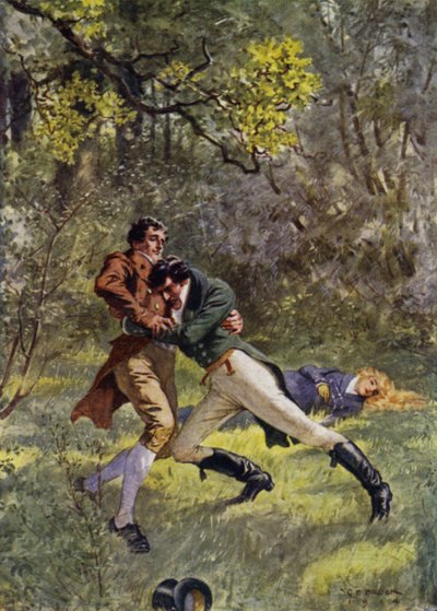 Illustratie voor The Amateur Gentleman door Jeffery Farnol door Charles Edmund (after) Brock