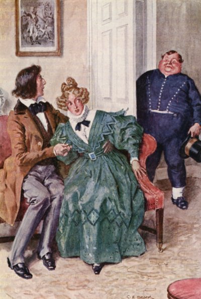 Illustratie voor The Pickwick Papers door Charles Dickens door Charles Edmund (after) Brock