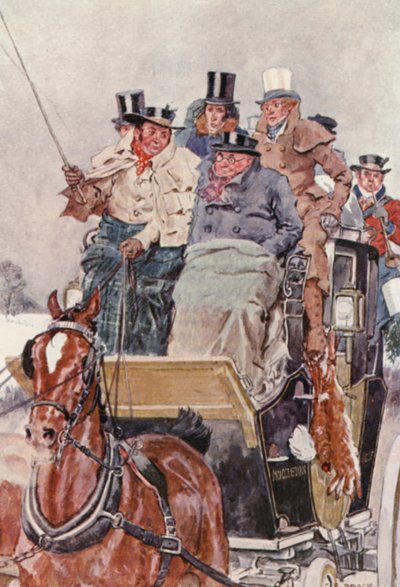 Illustratie voor The Pickwick Papers door Charles Dickens door Charles Edmund (after) Brock
