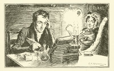 Charles Lamb, met zijn zus, Mary (gravure) door Charles Edmund Brock