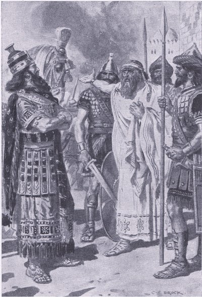 Croesus staat in de schaduw van de dood, uit Mijn Tijdschrift, uitgegeven in 1922 door Charles Edmund Brock