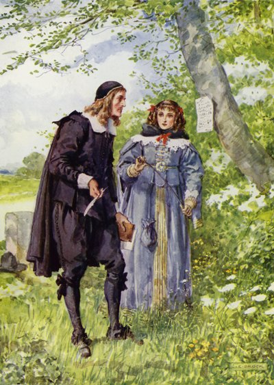 George Herbert, Op weg naar Bemerton door Charles Edmund Brock