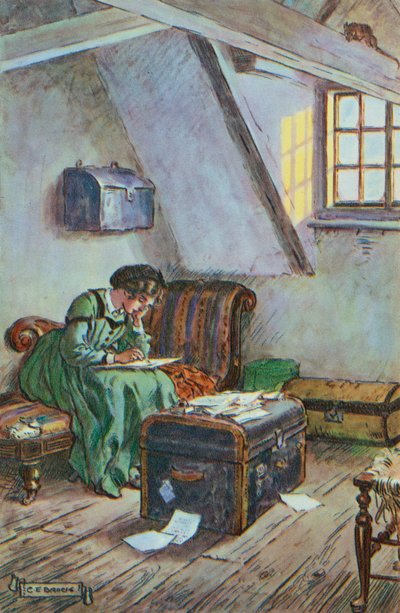 Illustratie voor Little Women door Louisa M. Alcott door Charles Edmund Brock