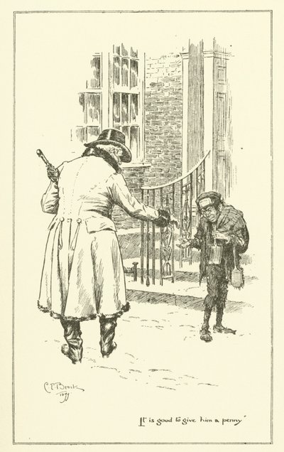 Illustratie voor The Essays of Elia door Charles Lamb (gravure) door Charles Edmund Brock