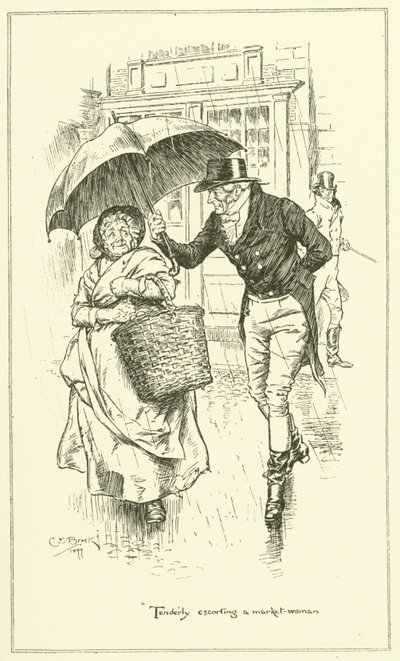 Illustratie voor The Essays of Elia door Charles Lamb door Charles Edmund Brock