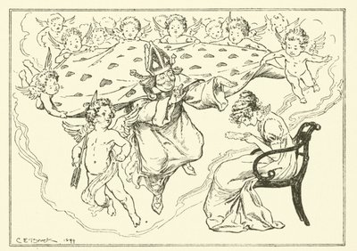 Illustratie voor The Essays of Elia door Charles Lamb door Charles Edmund Brock