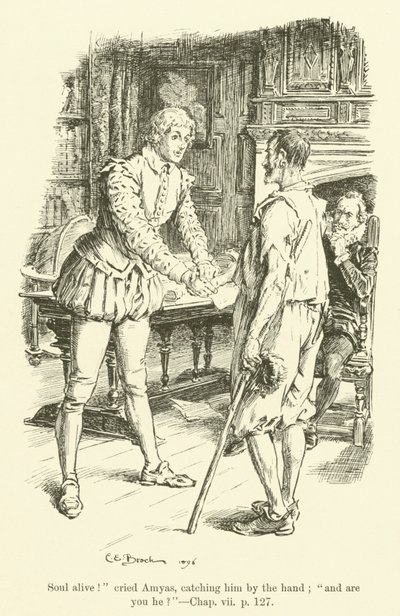 Illustratie voor Westward Ho! door Charles Kingsley door Charles Edmund Brock