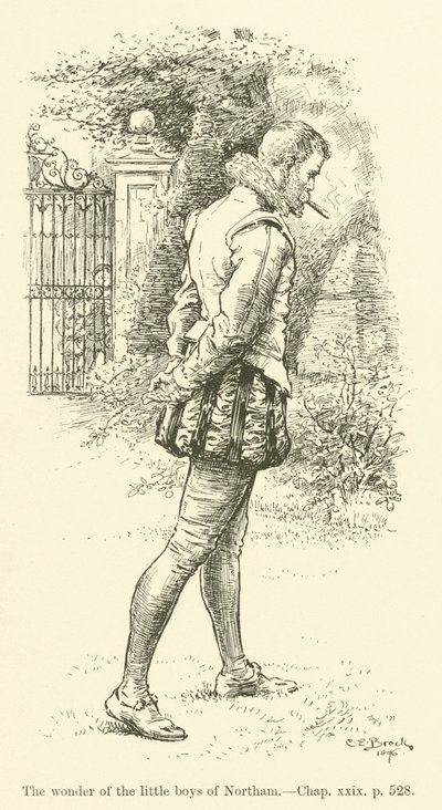 Illustratie voor Westward Ho! door Charles Kingsley door Charles Edmund Brock