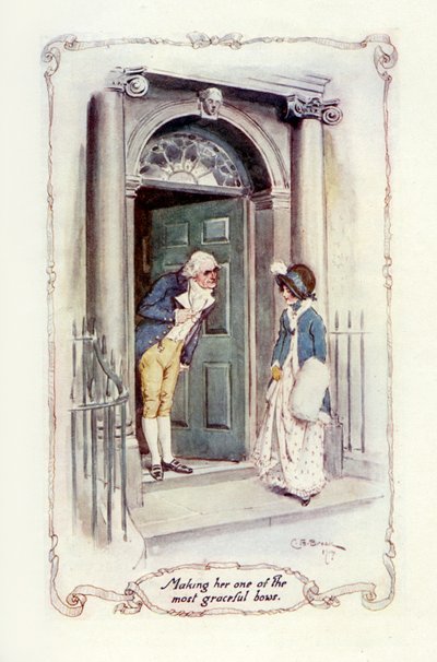 Haar een van zijn meest gracieuze buigingen maken door Charles Edmund Brock