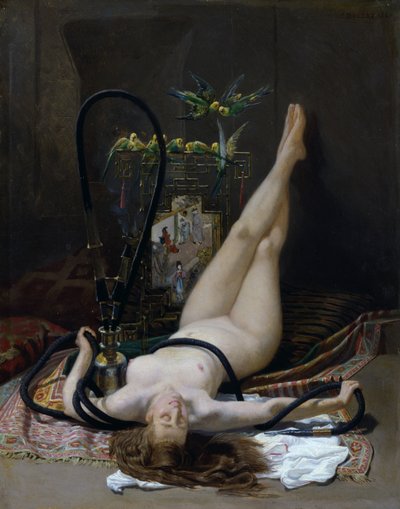 Een weelderige rook door Charles Edouard Delort