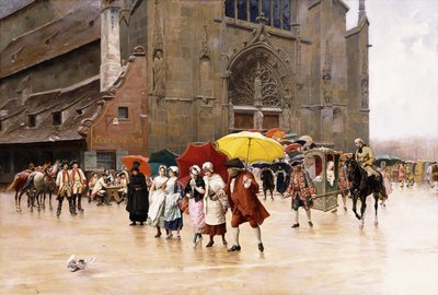 Na de Kerk door Charles Edouard Delort