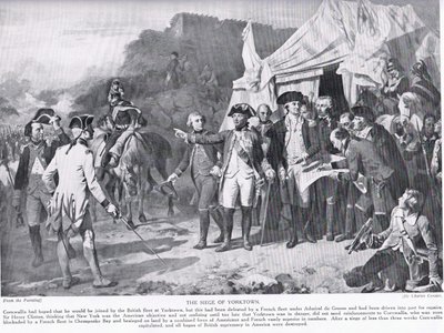 Het beleg van Yorktown, illustratie uit 