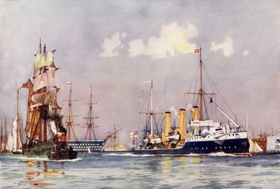 De Speedy Vertrekt uit Portsmouth door Charles Edward Dixon