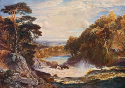 Watervallen van Tummel door Charles Edward Johnson
