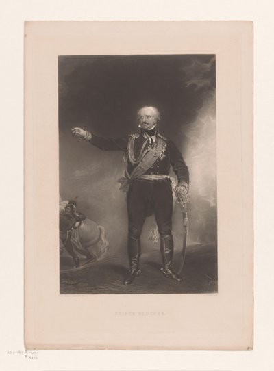 Portret van Gebhard Leberecht von Blücher door Charles Edward Wagstaff