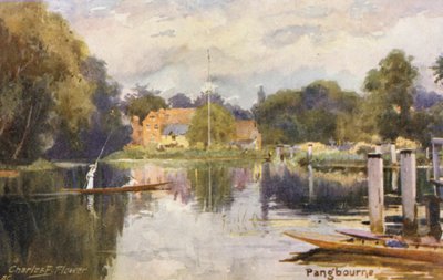 Rivier de Theems: Pangbourne door Charles Edwin Flower