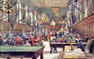 De Hal, Chelsea Royal Hospital, Londen door Charles Edwin Flower