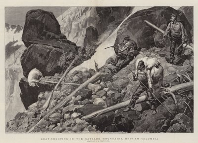 Geitenschieten in de Cascade Mountains, Brits-Columbia door Charles Edwin Fripp