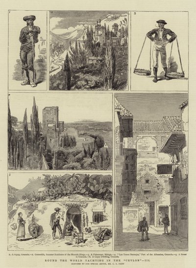 Wereldreis Zeilen in de Ceylon, III door Charles Edwin Fripp