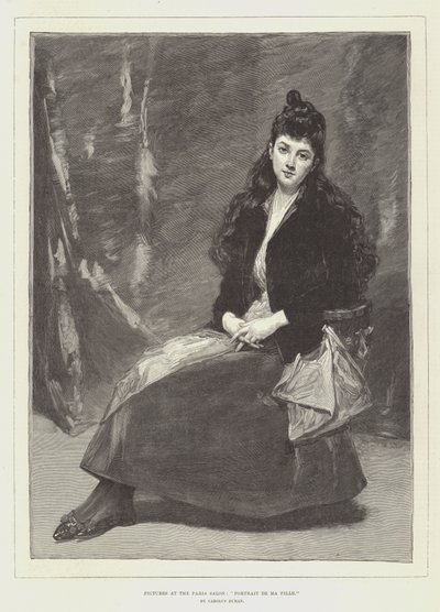 Schilderijen op de Parijse Salon, portret van mijn dochter door Charles Emile Auguste Carolus Duran