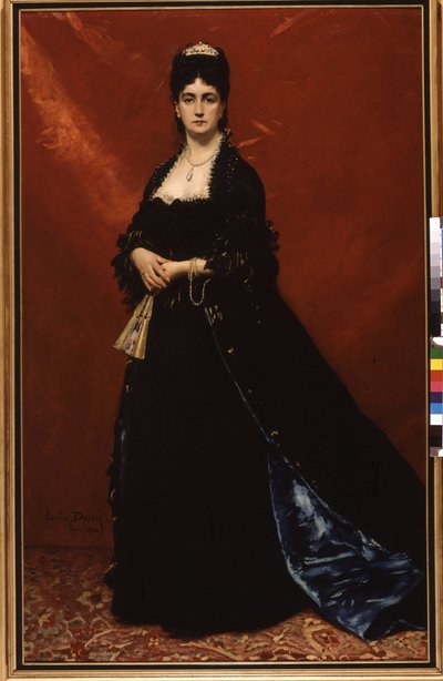 Portret van Madame Goldschmidt door Charles Emile Auguste Carolus Duran