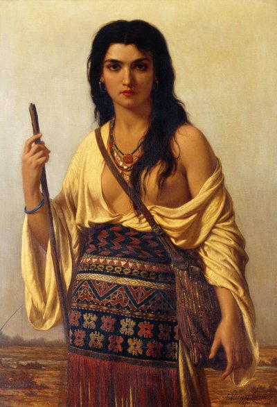 Minnehaha, 1871 door Charles Emile Hippolyte Vernet Lecomte
