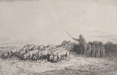 Een Kudde Varkens door Charles Emile Jacque