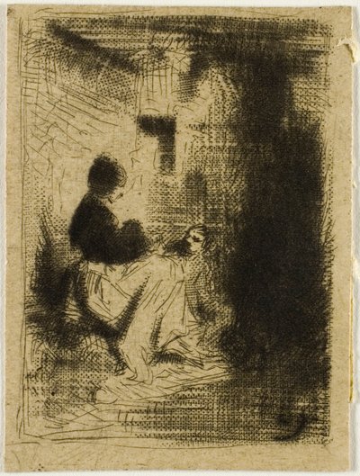 Een vrouw en haar kind door Charles Emile Jacque
