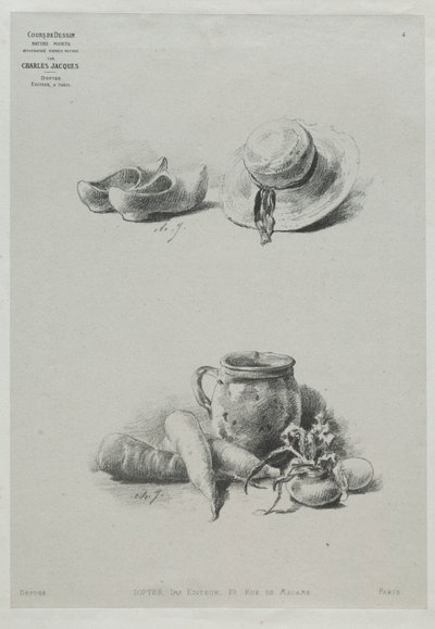 Cursus in Tekenen: Nr. 4 - Stilleven door Charles Emile Jacque