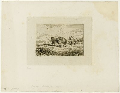 De Brug Oversteken door Charles Emile Jacque