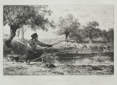 Vissen door Charles Emile Jacque