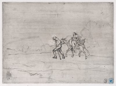 Vlucht naar Egypte, 1848 door Charles Emile Jacque