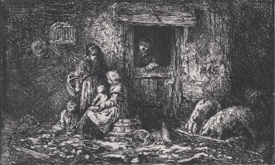 Poort naar de boerderij, ca. 1850 door Charles Emile Jacque