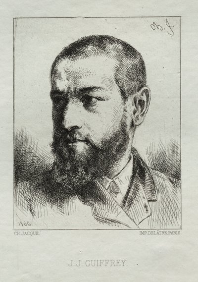 J. J. Guiffrey door Charles Emile Jacque