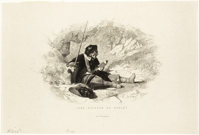 John Balfour de Burley - Les Puritains door Charles Emile Jacque
