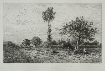 Landschap door Charles Emile Jacque